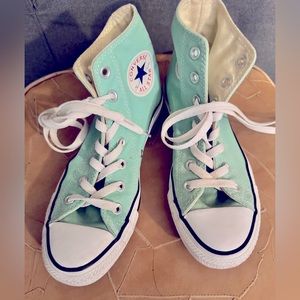Converse All Stars Women’s 7 (fits like 8) Chuck Taylor in Teal (Rare)